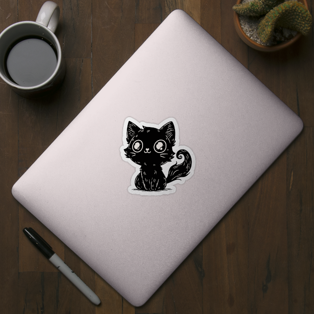 cute black kitten by ArtisticBox